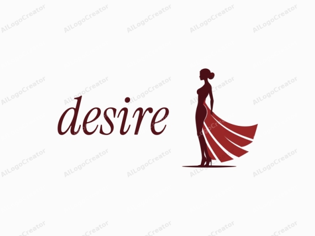 Eine stilisierte weibliche Figur. Das Logo ist minimalistisch und abstrakt und zeigt eine Silhouette einer Frau im Profil. Die Figur ist in einem modernen, eleganten Stil mit einem sauberen, glatten Finish gezeichnet. Die Frau wird in einer figurbetonten Kleidung dargestellt.