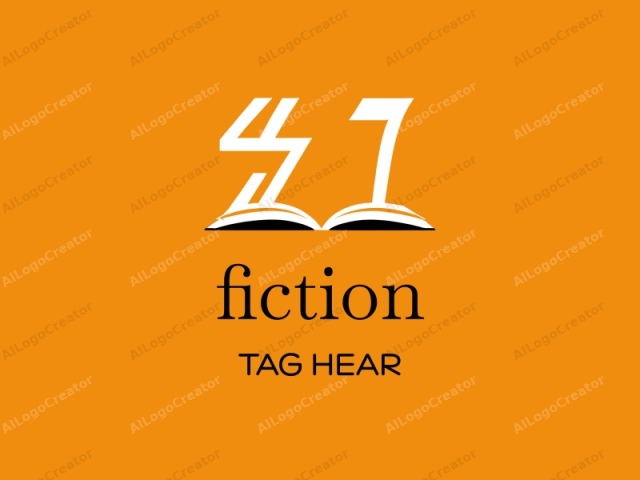 featuring a stylized numeral "47" superimposed on an open book. The logo is rendered in a simple, minimalist design against a vibrant orange background. The numeral "47" is created using a bold, sans-serif font, with the numbers