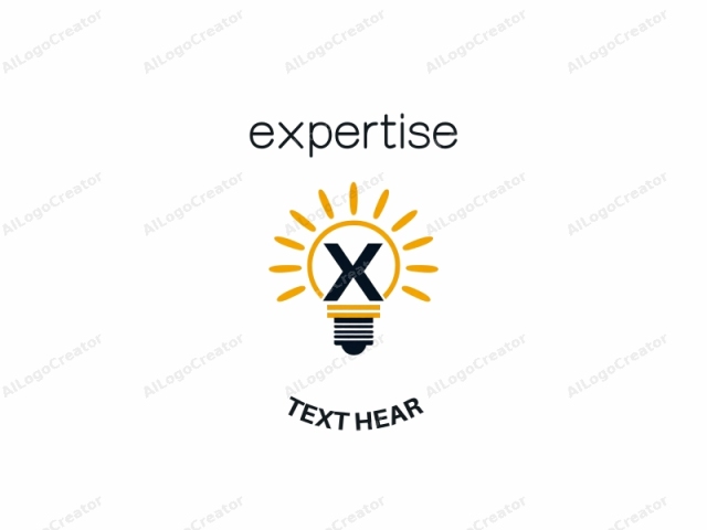 which features a minimalist design centered on a white background. The logo depicts a stylized light bulb, rendered in a clean, modern, and bold fashion. The light bulb has a simple, circular base and a cylindrical neck, resembling a standard light