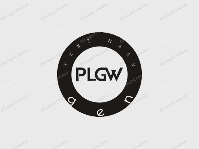 This is a minimalist logo design for a company or brand with the name "PLGW." The text is prominently centered on a smooth, light gray background. The letters are rendered in a modern, geometric style using a black and orange color scheme.