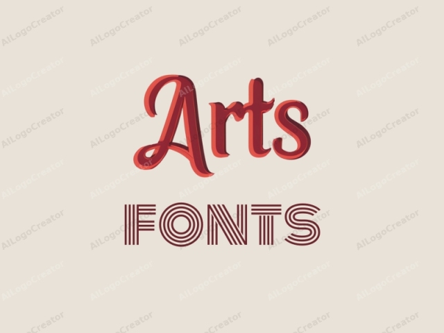 The image features a minimalist logo composed of two main elements. At the center of the composition, the word "Arts" is prominently displayed in a stylish, serif font that gives it a vintage and artistic flair. The letters are bold and thick