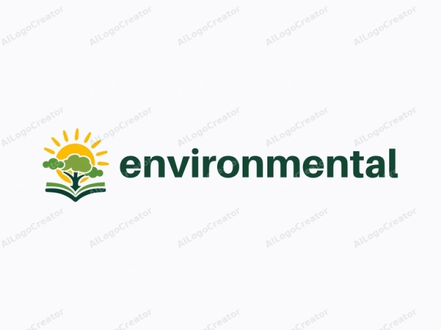 using descriptive adjectives and a clear understanding of the image. The image is a clean, minimalist logo featuring a stylized, green tree with lush, round foliage at its center. The tree's trunk is short and wide, resembling a sturdy foundation