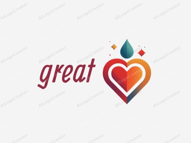 un corazón estilizado con un diseño similar a una llama. Este logotipo minimalista, colocado sobre un fondo blanco liso, presenta un corazón compuesto por colores vibrantes. El corazón está centrado con su mitad superior en rojo y la mitad inferior en naranja, formando un degradado suave