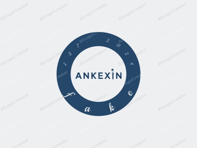 The logo features a minimalist design with a clean, modern aesthetic. It consists of the word "ANKEXIN" written in a bold, uppercase, sans-serif font, primarily in a deep navy blue color. The logo is centered against a light