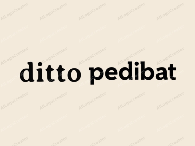 Este es un logotipo minimalista que presenta la palabra "pedibat" en negrita, con un tipo de letra sans-serif. Las letras están renderizadas en mayúsculas, con una apariencia elegante y moderna. El texto está centrado en el medio de la imagen, ocupando un espacio significativo