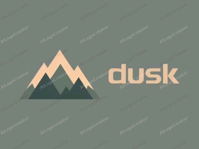 This is a minimalist logo featuring a stylized mountain range set against a solid green background. The mountain range consists of three jagged peaks, each with a different shade of green, with the tallest peak being the lightest and the lowest peak being