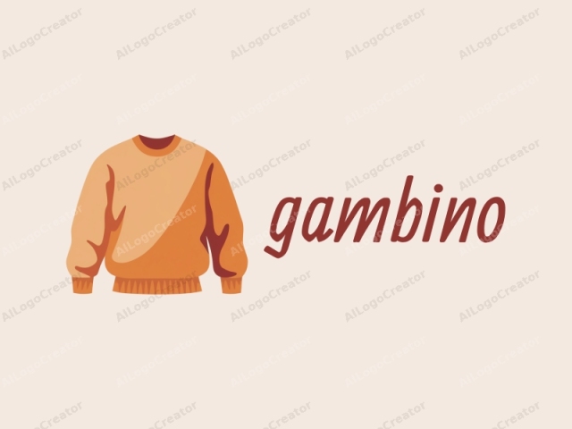 The logo is a simple, minimalist vector illustration of an oversized, cozy sweater in an orange hue. The sweater has a bulky, chunky appearance, with long sleeves and a slightly tapered hem at the bottom. The fabric texture is smooth, with