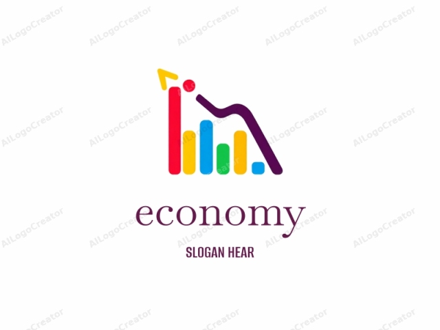 This logo is a minimalist, digital illustration depicting a downward graph line and an upward arrow against a white background. The graph line is drawn in a bold, thick, purple color and slants downwards from left to right. It starts near the top