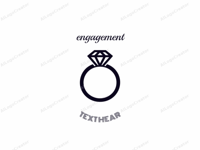 Ein Ring. Das Logo ist eine minimalistische, schwarz-weiße Illustration, die einen einfachen Ring darstellt, der Eleganz und Klarheit vermitteln soll. Der Ring wird mit einer durchgehenden, kräftigen schwarzen Linie dargestellt, die den Körper des Rings bildet. In der Mitte des Rings