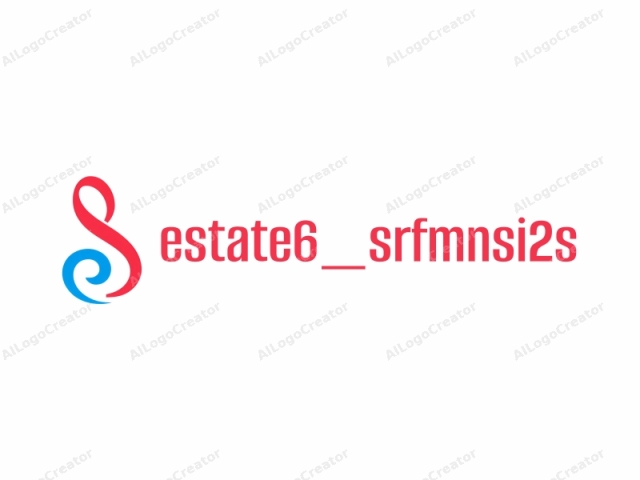 The image is a digital representation of a logo composed of two interlocking curves. The logo is centered on a white background, providing a clean and minimalistic visual contrast. One curve is predominantly red, while the other is divided into two distinct sections