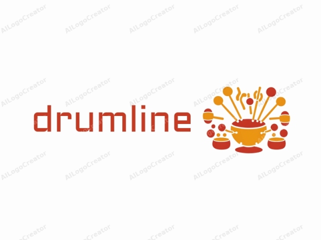 In einem minimalistischen, modernistischen Stil. Das Logo-Bild zeigt eine stilisierte Darstellung eines traditionellen mexikanischen Instruments namens Marimba. Die Marimba wird zentral im Bild dargestellt, mit ihrer markanten ovalförmigen Resonanzkammer in einem leuchtenden Orange.