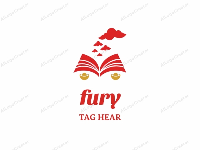 This is a digital illustration in a minimalist style, featuring two open books placed horizontally, with their pages facing up. The books are depicted in a flat, simplified design, with bold red covers and white pages. The red color of the books stands