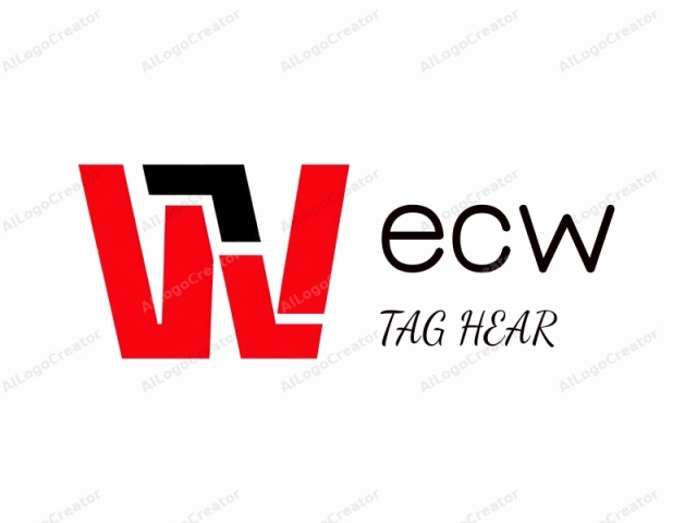 粗體、塊狀風格的字母拼出「WOW」。設計特色為三個字母「W」、「O」和「W」。字母「W」居中且突出，第一個字母位於左側，