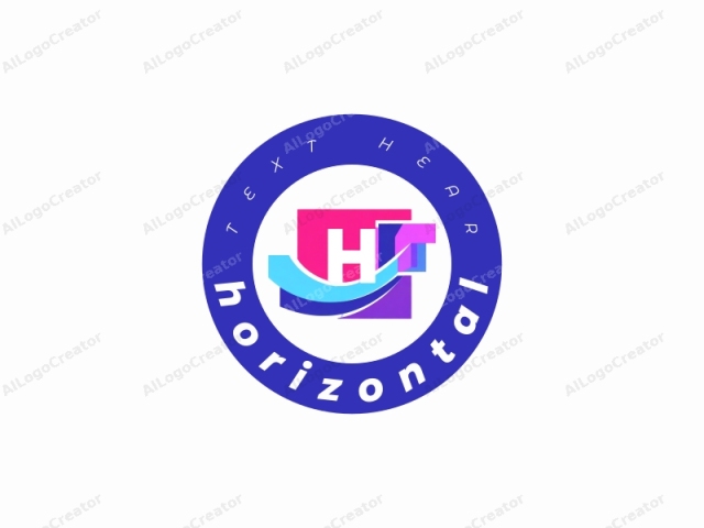 The logo is digitally designed and features vibrant colors against a plain white background. Central to the logo is the letter "H" rendered in bold, modern typography, with a smooth, rounded appearance. The "H" is positioned near the top of