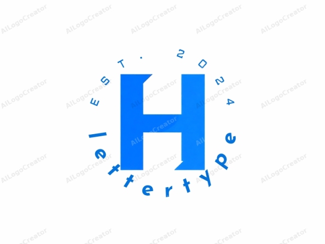 This logo is a simple, modern graphic featuring a bold, uppercase letter "H" in a bright, vibrant blue hue. The letter "H" is centered on a white background, making the blue color stand out sharply and creating a sense of