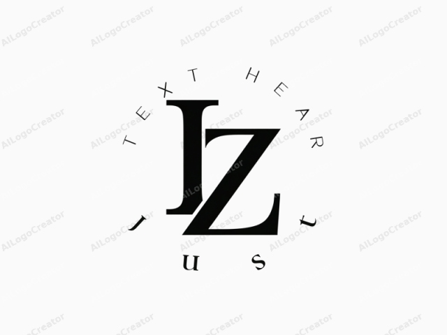 This logo is a minimalist design consisting of two capital letters "I" and "Z" superimposed over each other. The letters are rendered in bold, black, sans-serif font, with clean lines and uniform thickness, creating a sharp,