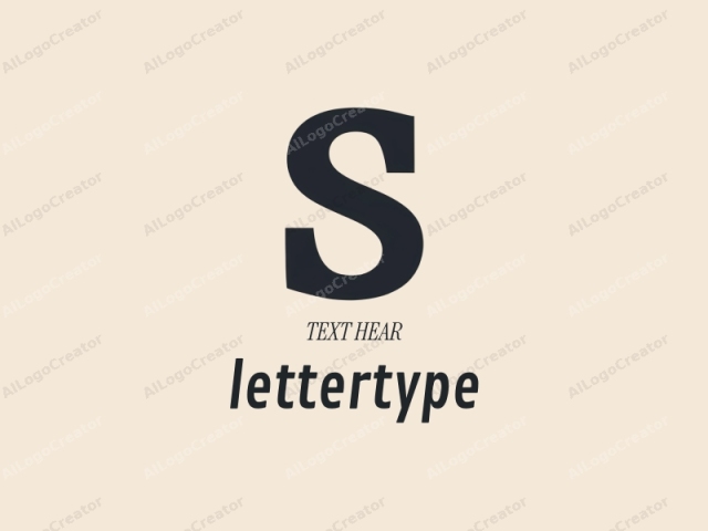 This is a minimalist logo featuring a large, bold, uppercase letter "S" centered within a square. The letter "S" is in a smooth, sans-serif font, with clean, straight lines and a consistent thickness. The background is a