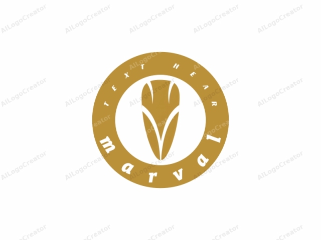 This is a minimalist graphic logo featuring a stylized representation of a bird or bird-like creature. The logo is rendered in a smooth, golden-yellow color against a stark white background. The design consists of three main elements: a curved, upper be