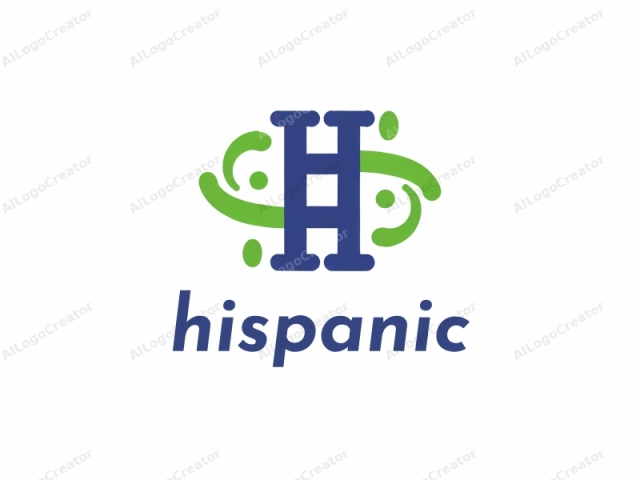 Este es un logotipo estilizado, basado en vectores con un diseño moderno y minimalista. El logotipo presenta la letra "H" en azul negrita y mayúscula. A los lados de la "H" hay dos líneas curvas, una a cada lado, formando una simetría.