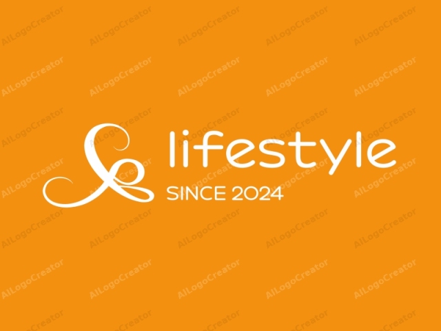 This image is a digital logo with a minimalist design. The logo consists of a large, stylized, flowing script letter "S" in white against a solid, bright orange background. The "S" is elegantly crafted with smooth, cur