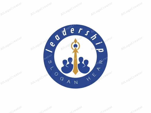 This is a logo image featuring a stylized, abstract illustration. The main subject consists of four simplified, blue human figures positioned side by side. Each figure is represented by a smooth, rounded silhouette devoid of facial features, suggesting unity or collaboration.