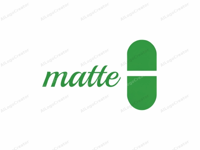 Este es un logo simple y minimalista en un estilo de diseño digital. El logo consiste en dos formas ovaladas, una encima de la otra, con una línea divisoria horizontal en el medio. Ambos óvalos están rellenos con un color verde sólido, y la parte superior