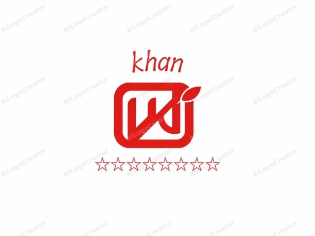 The logo features a simplified, geometric design with clean lines and vibrant colors. The main object is an abstract, square shape filled with a bold, solid red color. The square is slightly tilted, adding a touch of asymmetry to the overall composition