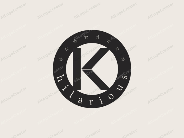 Esta imagen de logotipo es un diseño minimalista y abstracto que presenta la letra "K" en una tipografía sans-serif en negrita. La letra "K" está prominentemente centrada dentro de un fondo liso de color blanco roto. Está representada en un color negro sólido y profundo