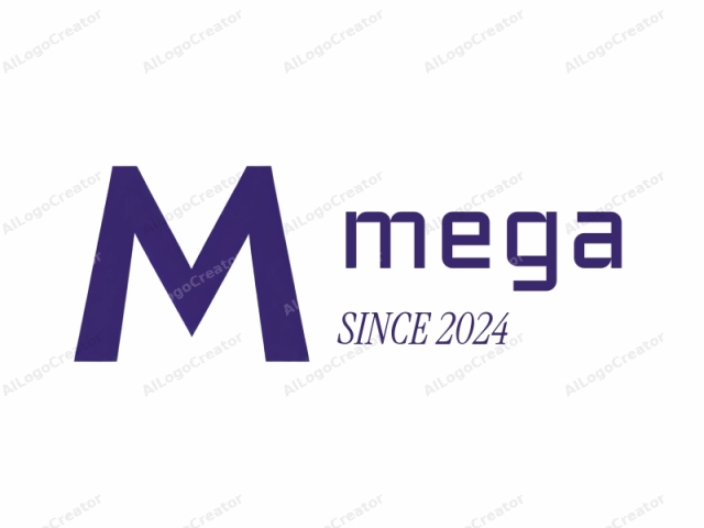 This is a logo consisting of a large, capital letter "M" prominently displayed against a plain white background. The letter "M" is rendered in a bold, sans-serif typeface, with a solid, dark purple color that stands out vivid