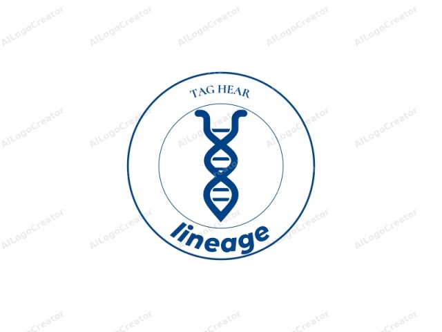 This is a logo featuring a stylized double helix design in solid blue, set against a plain white background. The double helix, a symbol commonly associated with genetics and molecular biology, is prominently centered in the image. The design is simplistic