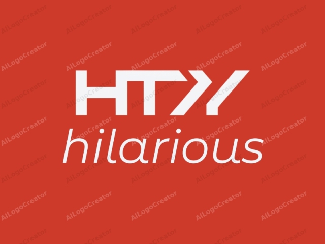 El logotipo es minimalista y moderno. La imagen consiste en un fondo cuadrado rojo sólido, creando un impacto visual vibrante y llamativo. En el centro de este cuadrado, el logotipo muestra prominentemente la palabra "HTY" en letras mayúsculas blancas. Cada