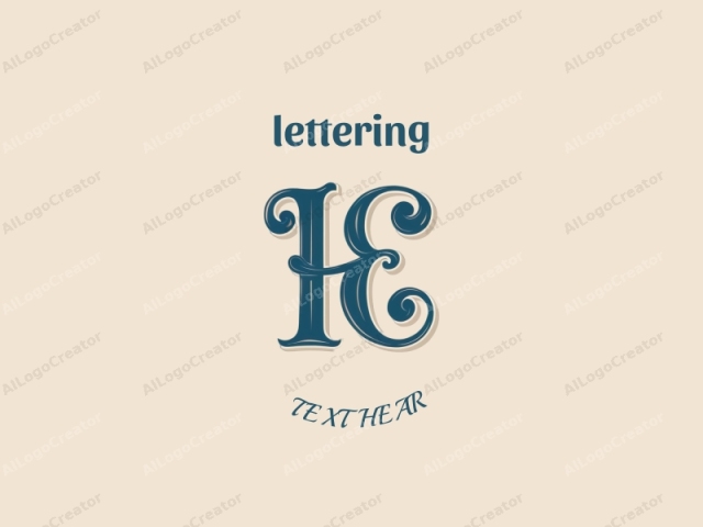 Este es un logotipo digital que presenta las letras "K" y "H," estilizadas en una escritura caligráfica ornamentada. Las formas de las letras se representan en un rico color azul profundo con detalles finos que les dan una apariencia suave y fluida.