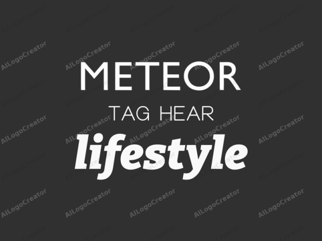 This image is a minimalist graphic featuring a text logo set against a solid dark grey background. The text is centered and occupies the majority of the image. The word "METEOR" is written in all capital letters using a clean, sans-serif