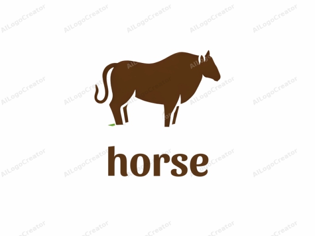 a stylized bull. This logo features a minimalist design with a bold, brown silhouette of a bull standing on a green square. The bull's body is depicted in a simple, flat shape with no intricate detailing, emphasizing its muscular build and prominent