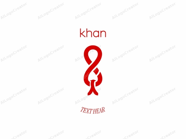 a red ribbon tied in a bow with an additional red tail extending downward and to the left, centered against a plain white background. The ribbon is smooth and continuous without any breaks or interruptions. The red ribbon is solid, without any shading or texture