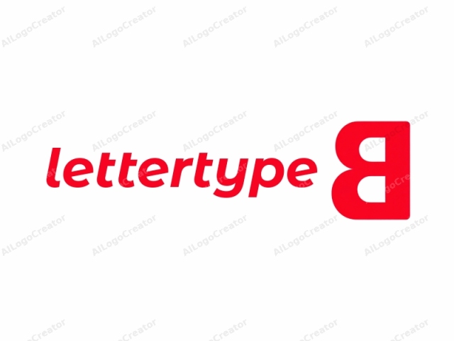 This is a digital graphic representation of a bold, uppercase letter "B." The letter "B" is prominently displayed in bright red, occupying most of the image space and standing out vividly against a stark white background. The shape of the "