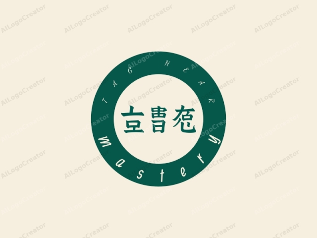 The image is a digital logo composed of Chinese characters in green, set against a plain, light beige background. The Chinese characters, written in a modern, simplified script, are centered and aligned horizontally. The design is clean and minimalist, with no