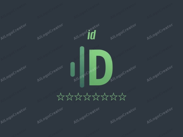 The image features a minimalist logo design consisting of a single, bold letter "D" in sans-serif font. The "D" is prominently centered against a dark, solid background, creating a clean and uncluttered visual. The color palette