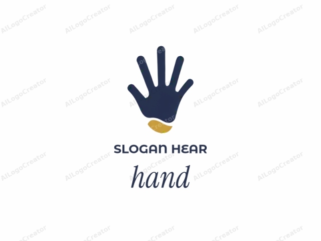 นี่คือโลโก้ที่มีลักษณะเป็นมือที่เรียบง่าย ไม่มีนิ้วมือและนิ้วโป้ง มือถูกแสดงในสีน้ำเงินเข้ม โดยฝ่ามือและนิ้วมือรวมเป็นรูปร่างเดียว ทำให้ดูทันสมัยและเป็นนามธรรม มือถูกวางใน