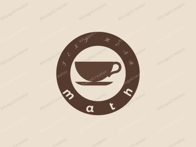 Das Bild ist eine minimalistische, digitale Zeichnung einer Kaffeetasse. Die Kaffeetasse ist in einem einheitlichen Braun dargestellt, was ein monochromes Design repräsentiert. Die Tasse hat eine abgerundete, zylindrische Form und einen gebogenen Henkel auf der rechten Seite. Sie steht auf