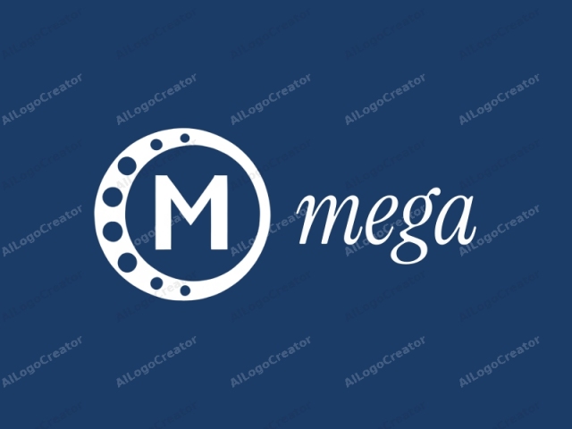 The logo image features a simple, clean, and minimalist design. It consists of a white, sans-serif capital letter "M" centered within a white circle. The letter "M" is bold and occupies a significant portion of the circle's interior