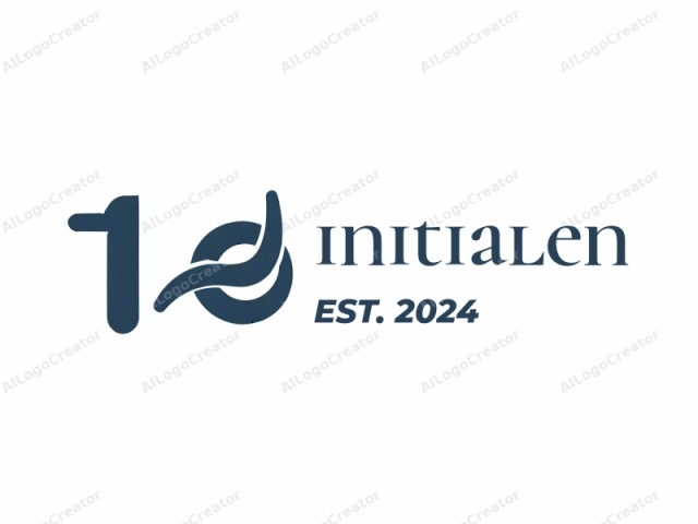 La imagen es un logotipo digital simple y moderno, que consta de dos elementos principales: el número "10" y un "0" estilizado en un diseño minimalista y sin serifa. El "10" está representado por un gran y audaz azul