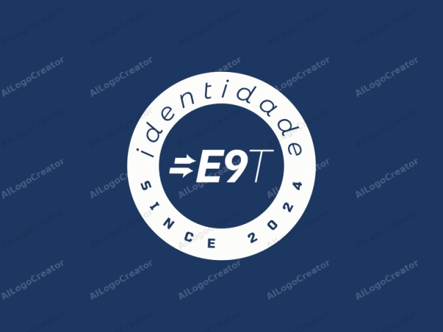 ภาพนี้เป็นโลโก้กราฟิกดิจิทัลสำหรับแบรนด์ "E9T" บนพื้นหลังสีน้ำเงินทึบ ชื่อแบรนด์แสดงเด่นชัดโดยใช้ตัวอักษรสีขาว sans-serif ตัวหนา ตัวอักษร "E" และ "9" จัดเรียงในแนวตั้ง ในขณะที่ "