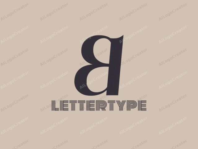 in a minimalist style. The logo is a bold, black, lowercase letter "b" centered on a plain beige background. The "b" is designed with a modern, clean, and geometric shape, emphasizing its simplicity and elegance. The letter has