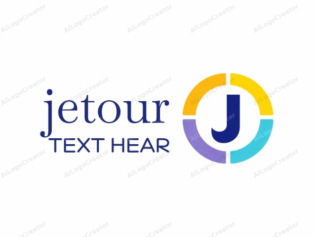 The image is a simple, clean logo featuring a bold, capitalized letter "J" in dark blue. The "J" is centered in the middle of the logo and has a slight 3D effect, appearing to protrude from the background