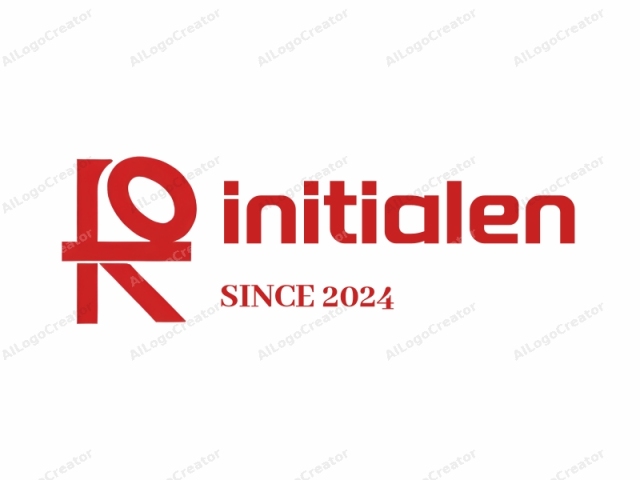 This image is a digital rendering of a stylized red logo on a plain white background. The logo consists of two main elements: a capital letter "R" and a capital letter "K" joined together. The letter "R" is a