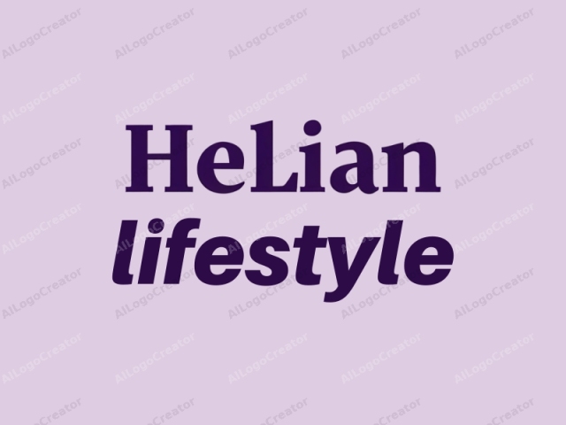 The image is a minimalist graphic featuring the word "Heilian" in bold, serif font against a light lavender background. The font is elegant and sophisticated, with clean lines and a classic touch. The color of the text is a deep purple,