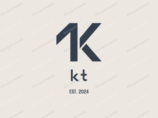 This is a minimalist logo featuring a stylized, geometric representation of the number "1." The numeral is designed in a bold, modern font with clean, straight lines. The color scheme is monochromatic, with the number "1" rendered