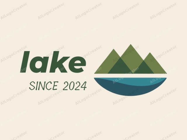 This logo features a simplistic and modern design. It is comprised of three triangular mountain shapes, which form a triangle at the top of the image, arranged in descending sizes from largest to smallest. The largest mountain is a dark green, the middle one