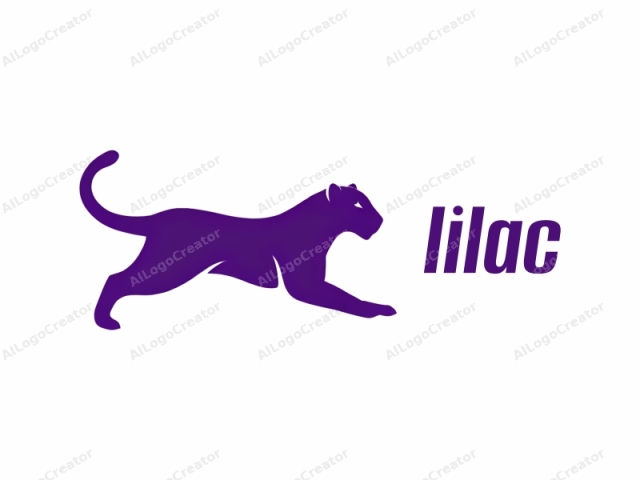 providing detailed information about the logo's composition, style, and intended message. This is a minimalist, digital illustration of a stylized, mid-gallop cheetah. The cheetah is depicted in a dynamic pose, facing right,